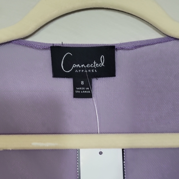 NWT Connected Apparel Sheer Tie Cardigan Bolero Size S/M Purple Mesh Y2K Fairy - Picture 5 of 13